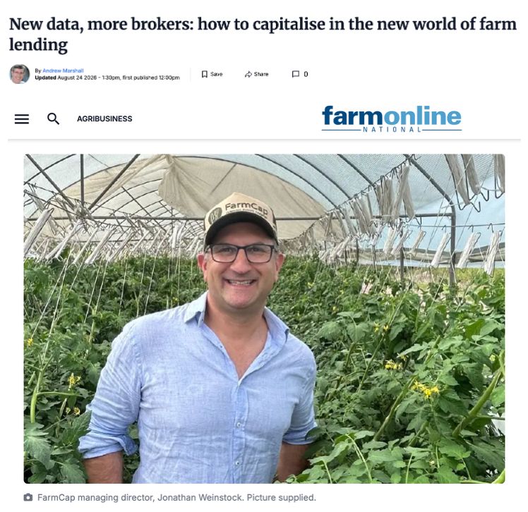 FarmCap in the media – FarmOnline (Using satellite data to help fast track lending decisions)